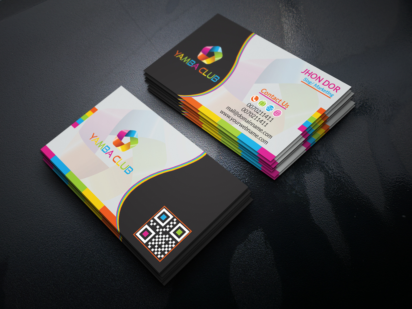 card corporate colorful business card