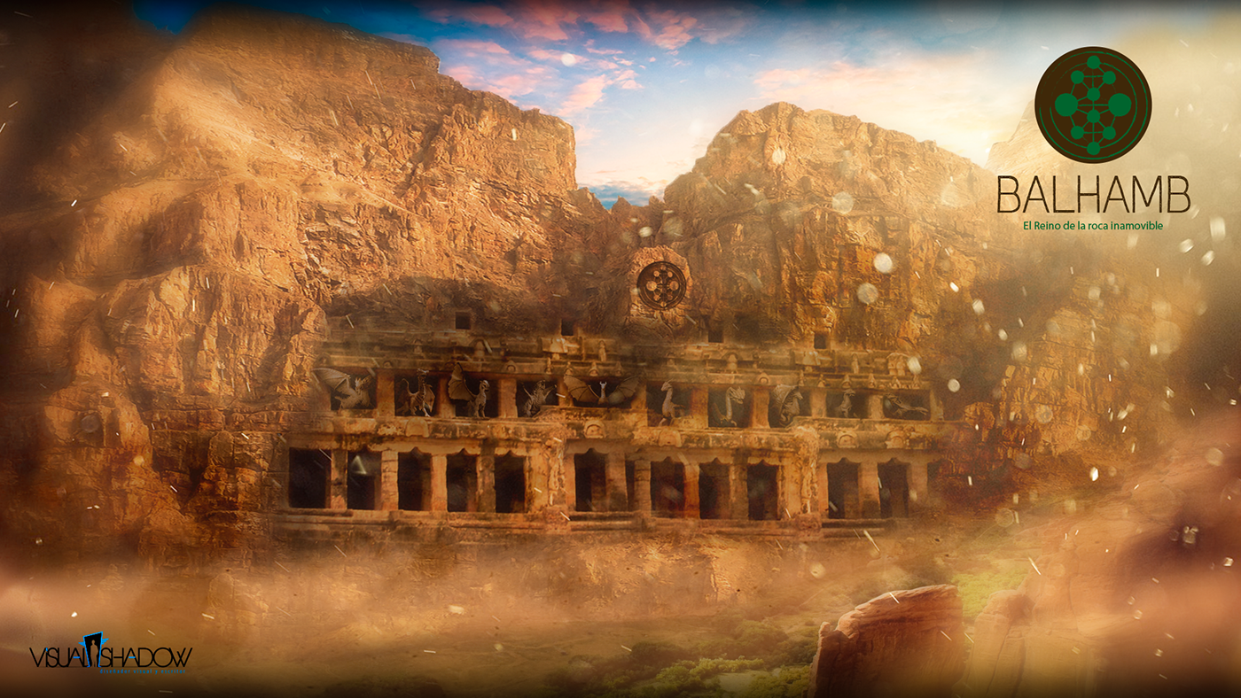 Matte Painting Visual Shadow balhamb dust rock temple