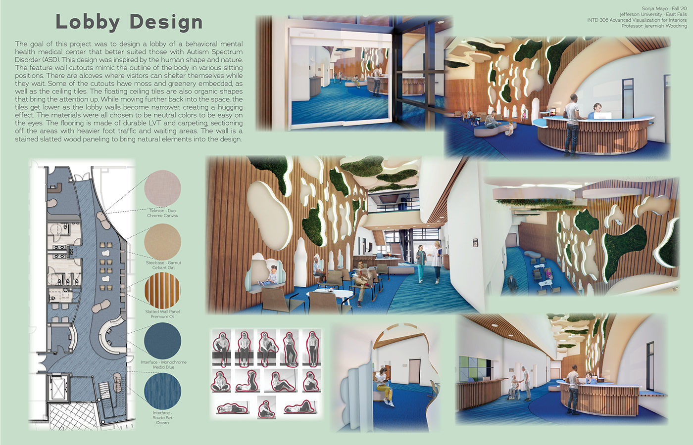 Advanced vis  Design 7 interior design  jefferson university lobby design philadelphia university
