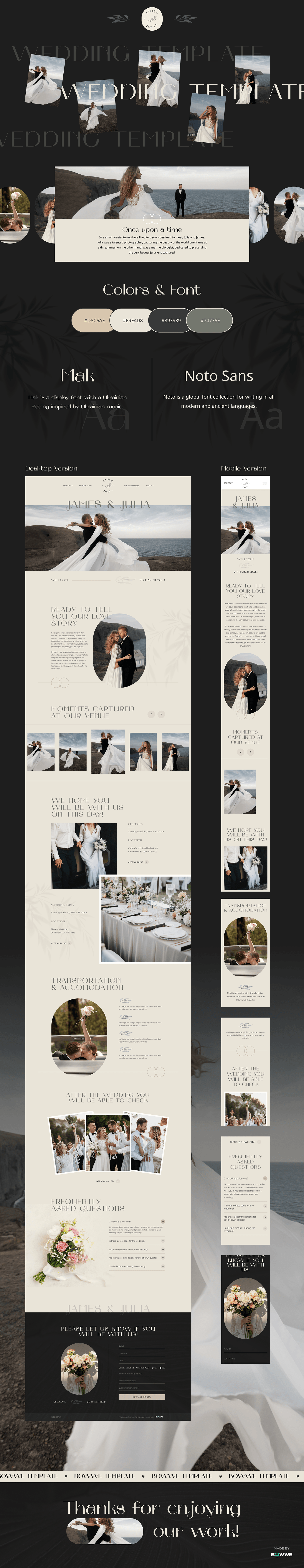 wedding wedding invitation bride landing page Web Design  Free Template Website simple web development  inspiration