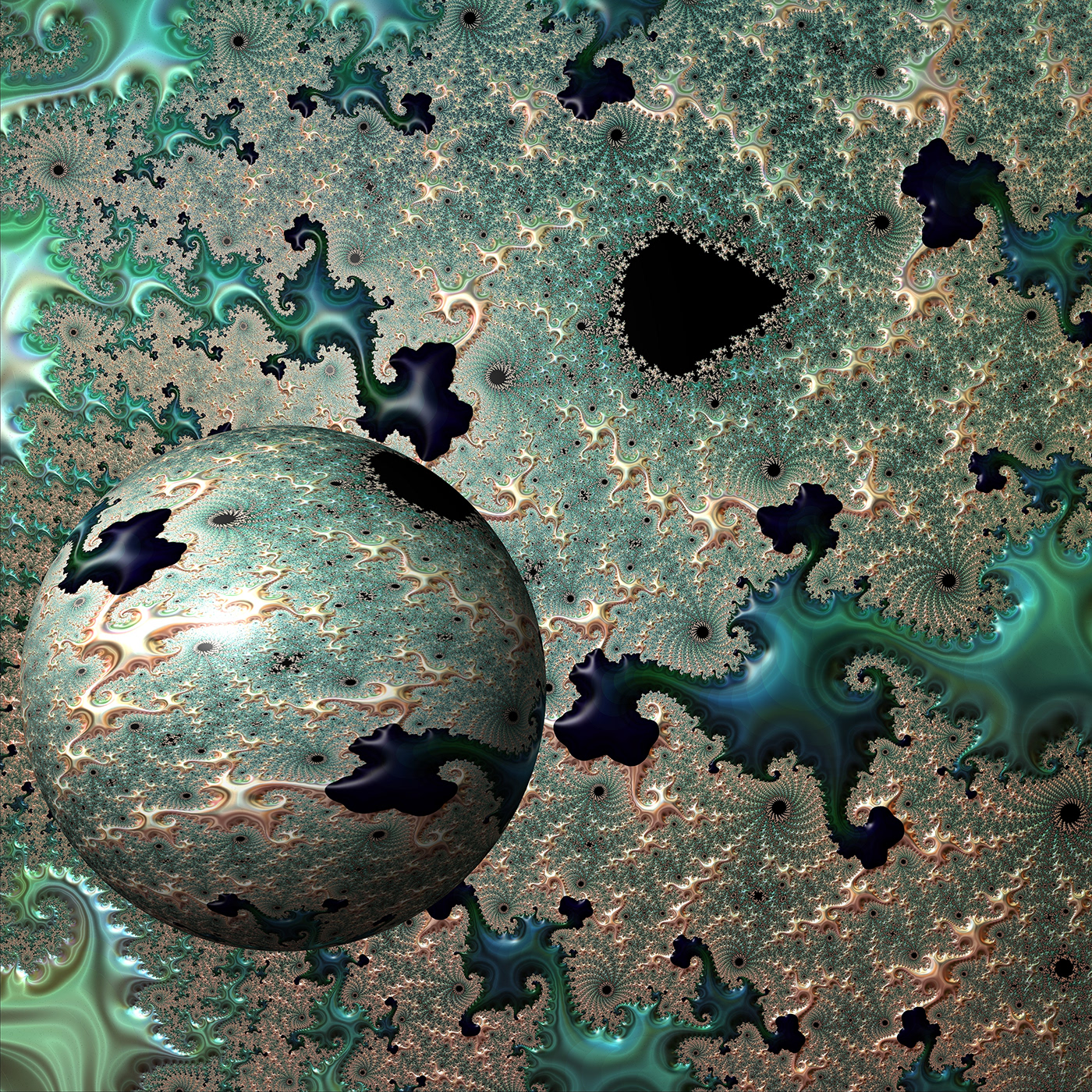 fractals Mandelbrots Digital Art  spheres abstract contemporary art spirals tendrils