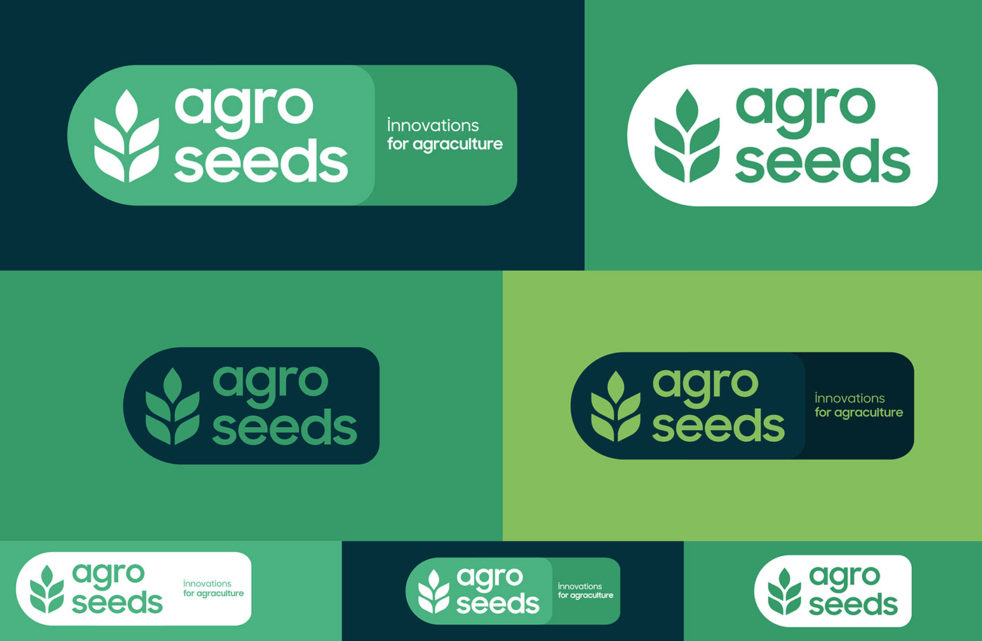 Agro agriculture logo brand identity Logo Design visual identity 3D Render