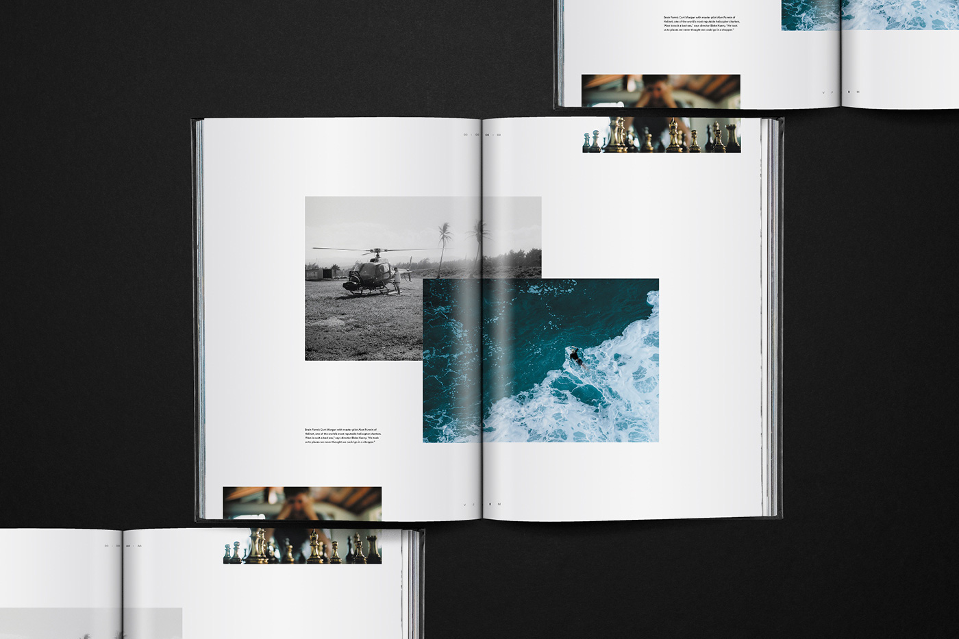 Wedge and Lever book View From ABlue moon print surfing John Florence black on black limited edition Surf VFABM books premium minimal