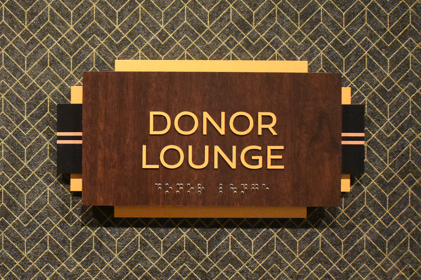 Donor Program Experiential design sign Signage Theatre wayfinding Icon New York Patterns