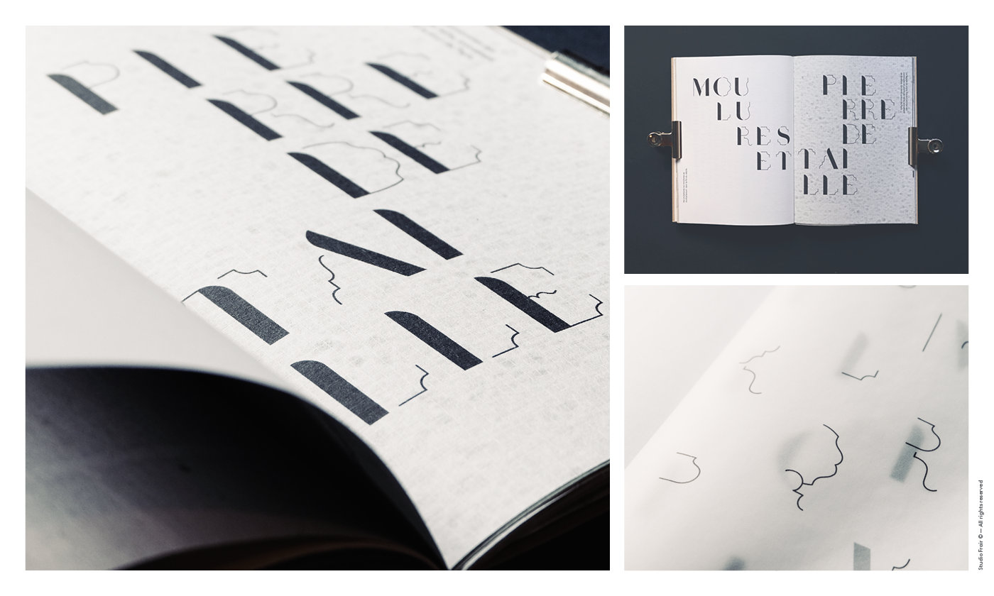 Typographie specimen graphic design  edition Layout papers book Essai