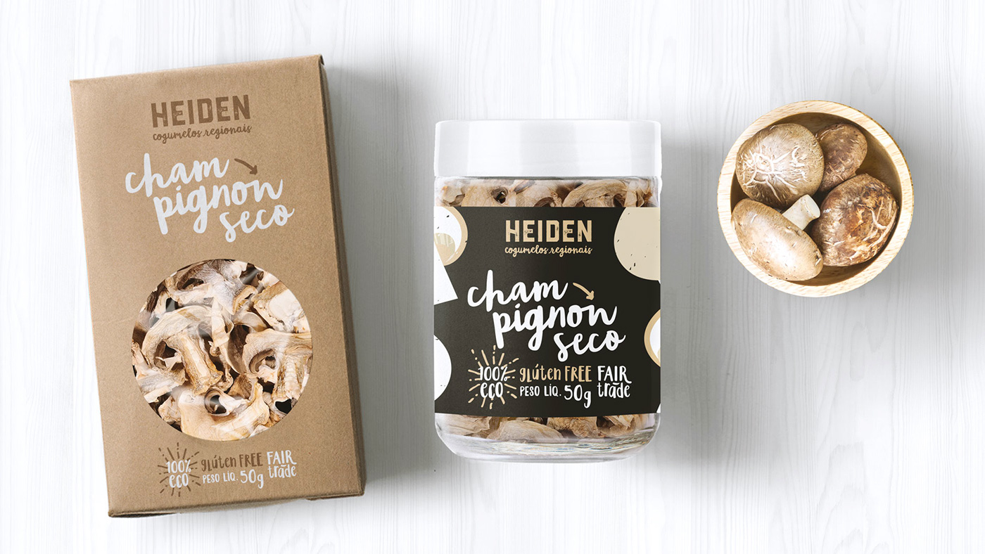 mushroom heiden package regional branding  Food  Brazil graphic design logo