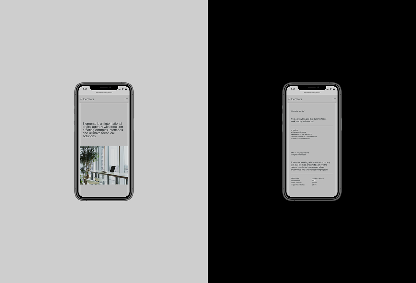 concept studio agency Web ux UI Webdesign clean Layout visual
