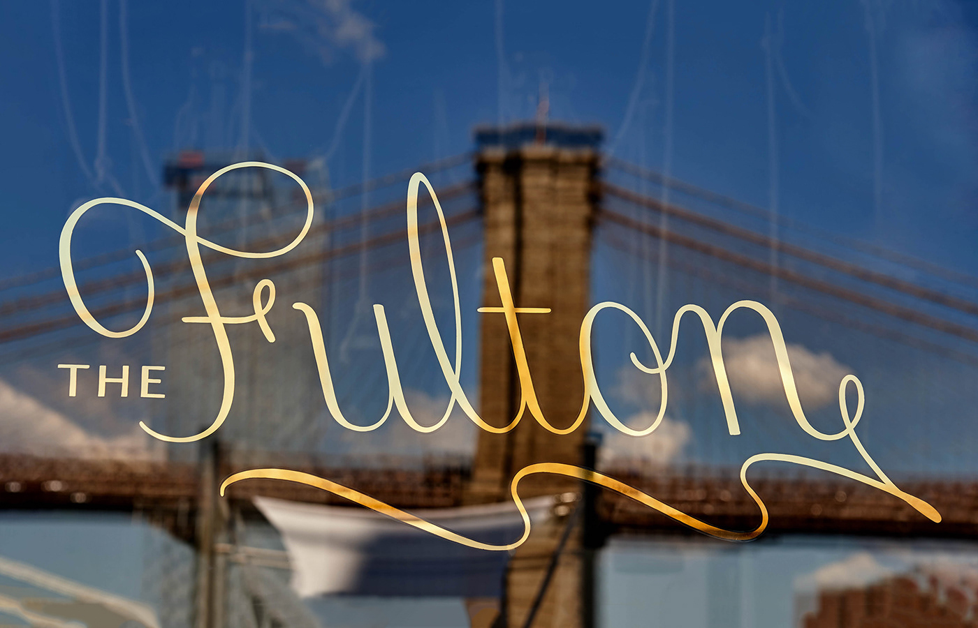 branding  graphic design  lettering New York pier restaurant Script seafood typography   watercolor