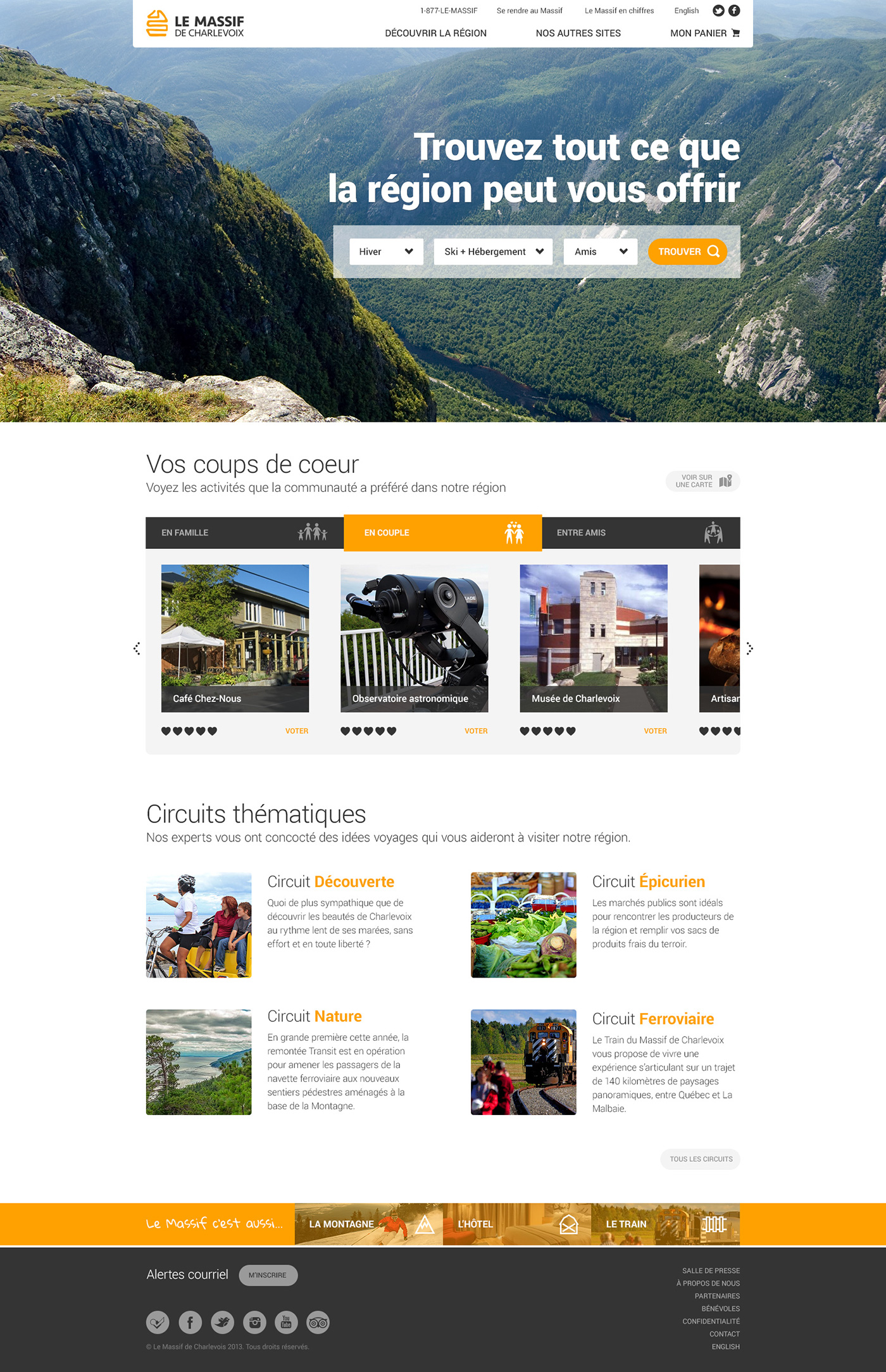 resort Responsive Ecommerce e-commerce mountain tourism Charlevoix Quebec Massif
