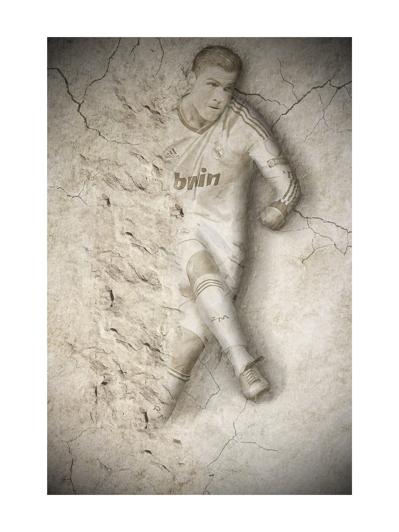 cristiano ronaldo CR7 etching engraving Digital Art  football Real Madrid FIFA Portugal Ronaldo
