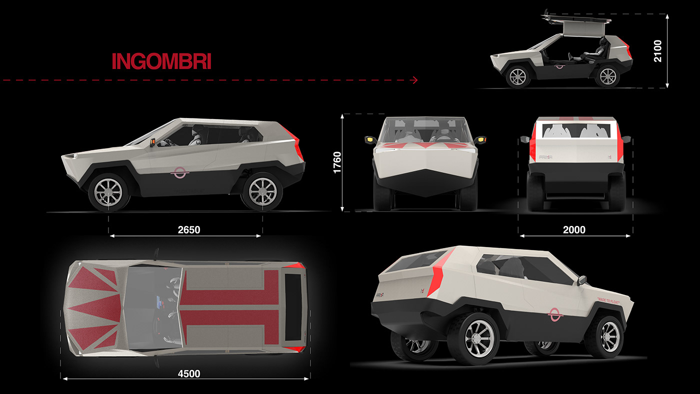 amphibious car Transportation Design Automotive design Vehicle emergency rescue hybrid concept car adventure