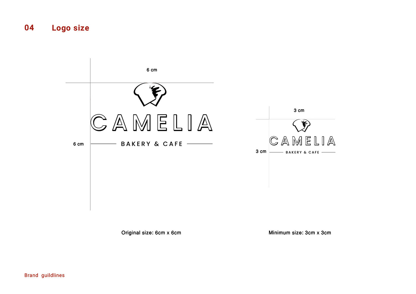 brand branding  design cafe bakery malaysia camelia bread logo