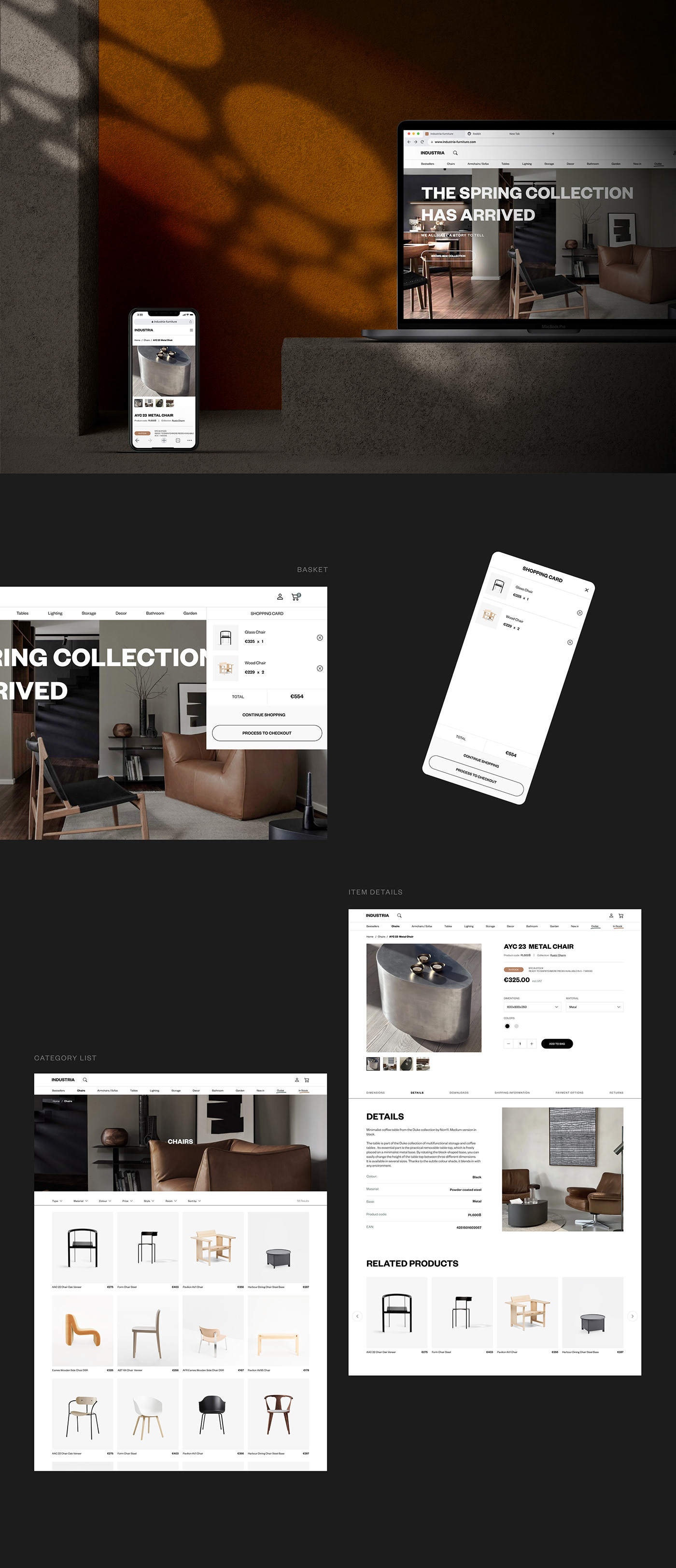 brand design e-commerce furniture online product shop store Web