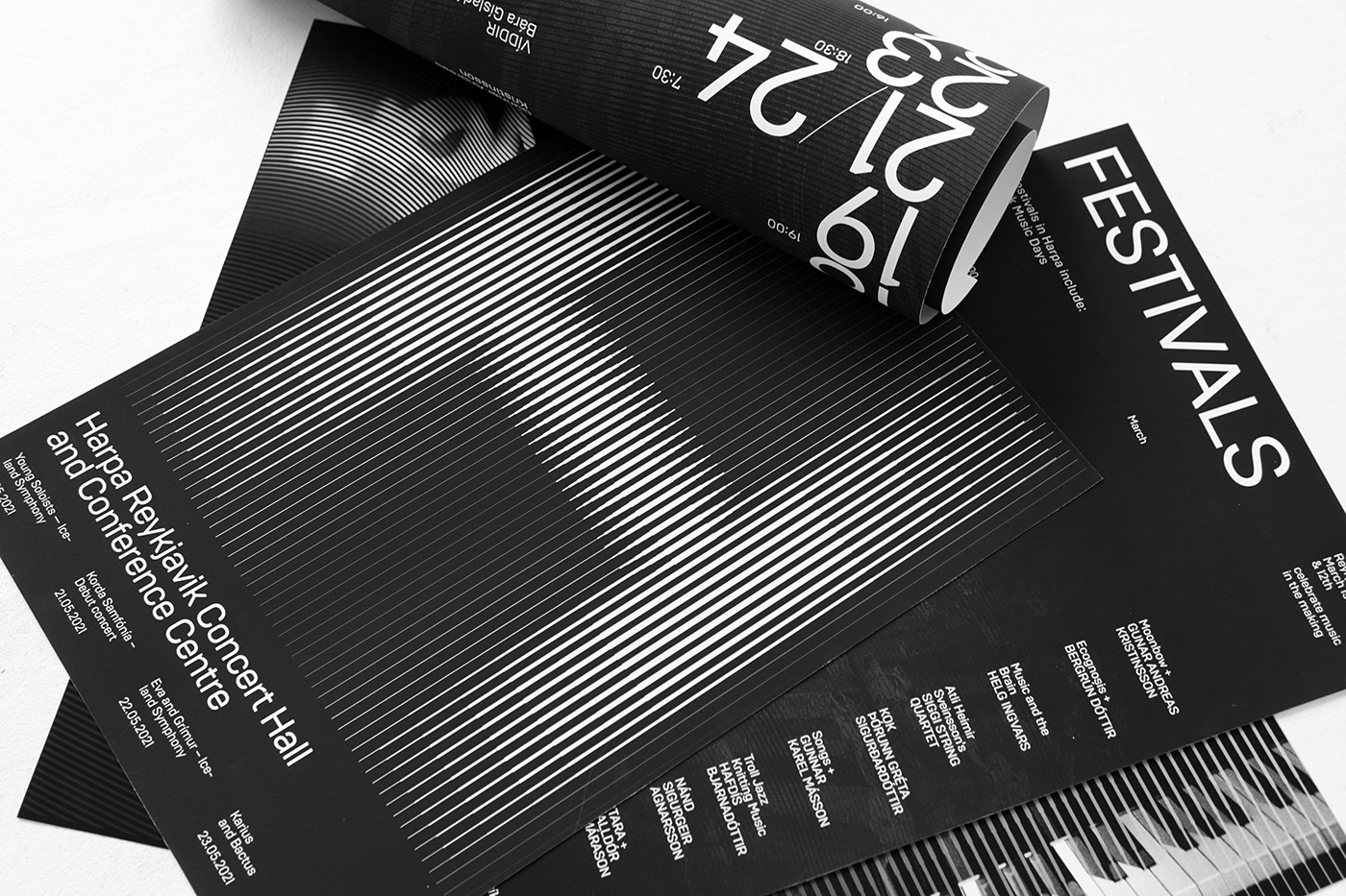artwork brand identity Branding design concert Corporate Identity Corporate Identity System festival music music hall typography  