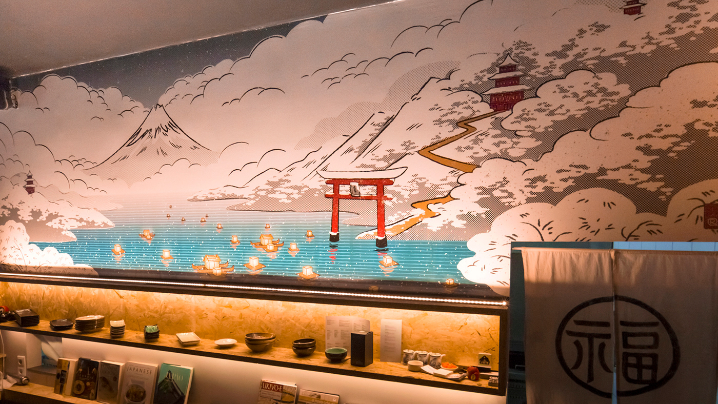 Japanese Restaurant restaurant restaurant design Izakaya winter Mount Fuji temple snow sushi bar japan