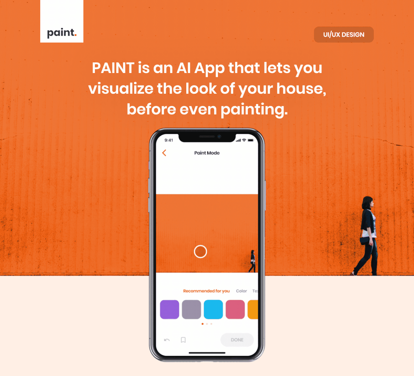 ai app UI ux Adobe XD ui design visual design paint app interior design app house painting app artificial intelligence