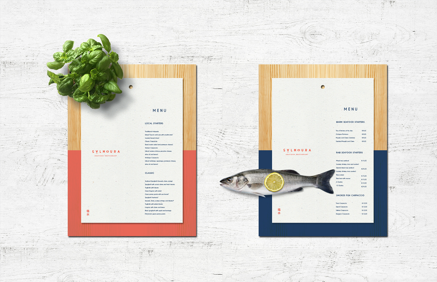 seafood restaurant branding  fish ILLUSTRATION  menu