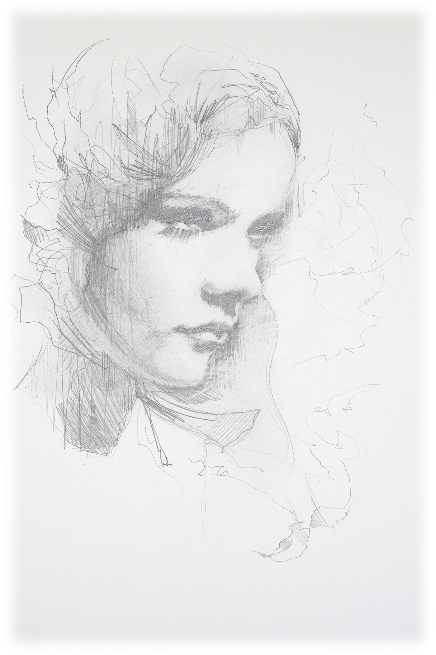Drawing  ink limited edition painting   portrait print traditional