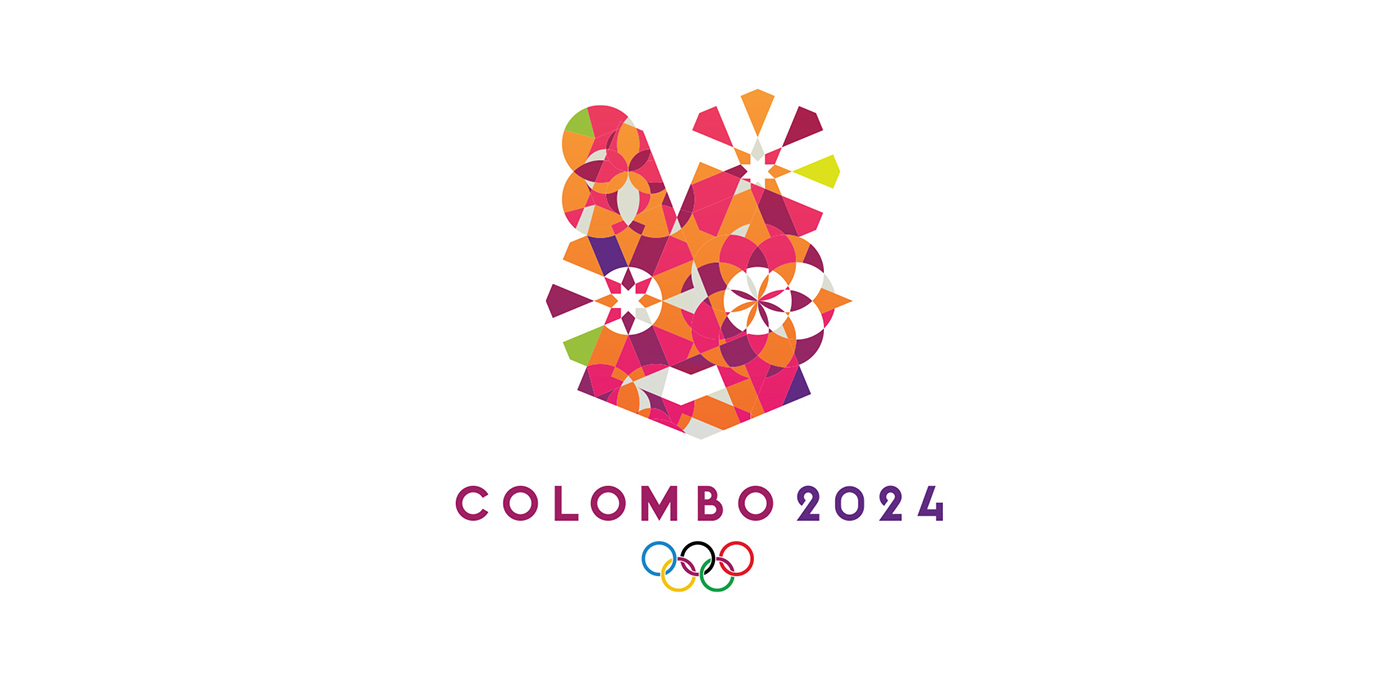 olympic branding  sports wayfinding identity graphic design Sri lanka Colombo 2024 Preshky