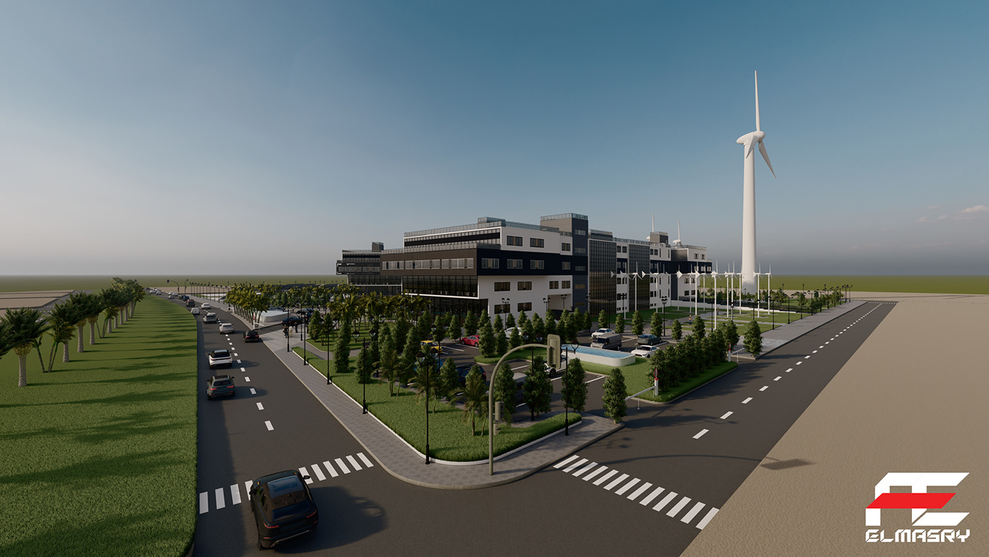 3d modeling ArchiCAD architectural design architecture graduation project lumion Renewable Energy research center solar power wind
