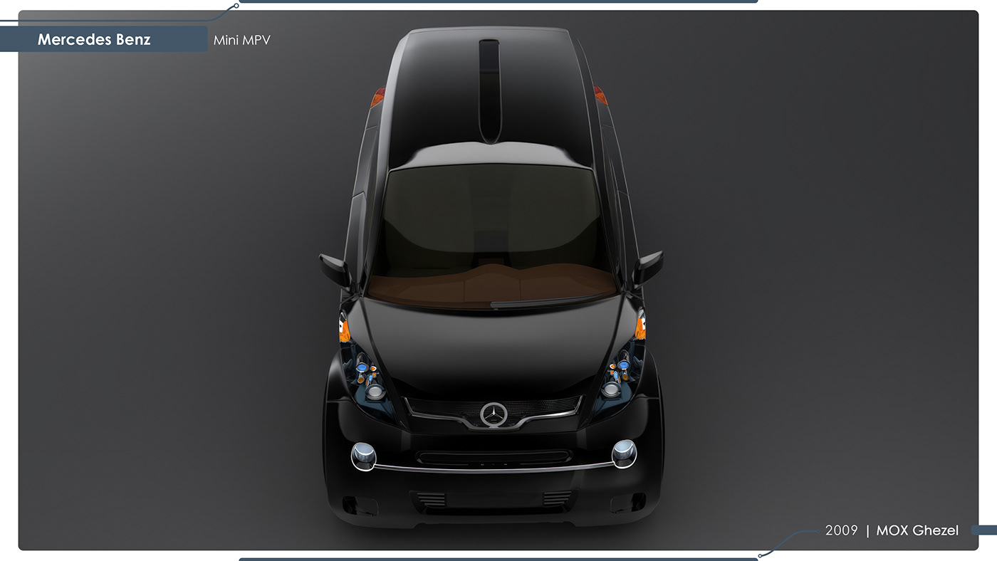 3D Maya car transportation Mini MPV mercedes Transportation Design Automotive design 3d design mercedes-benz