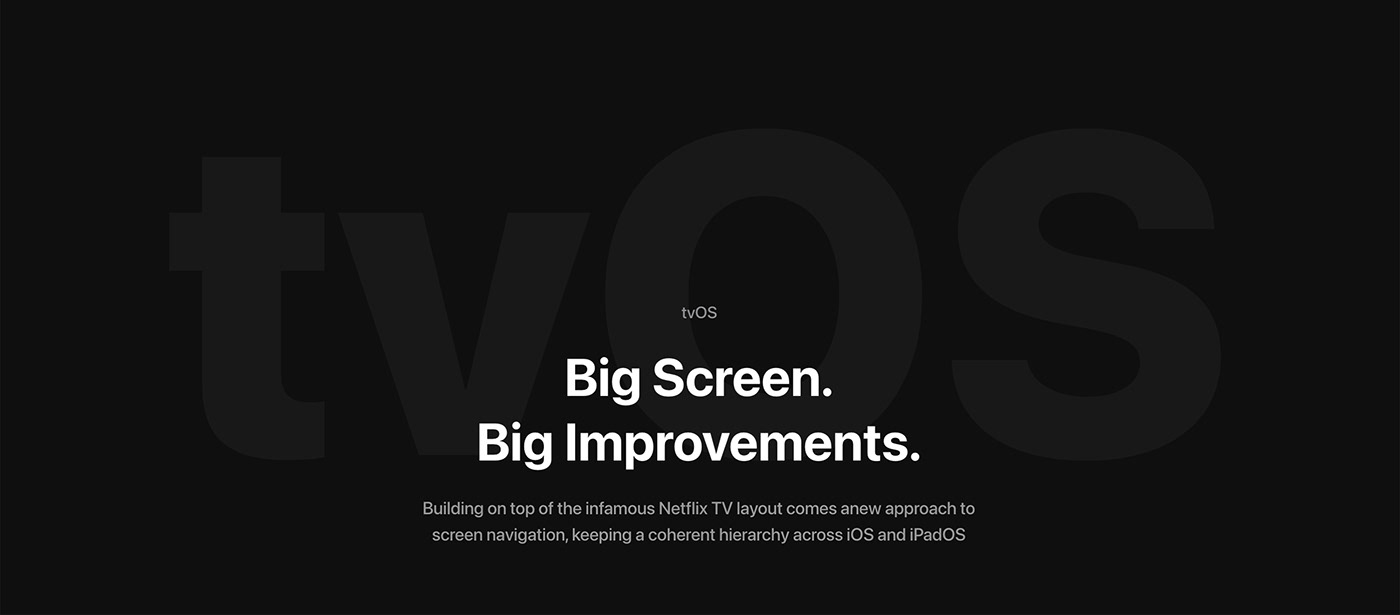 concept Interaction design  ios iPadOS Netflix redesign TVOS UI ux ux/ui