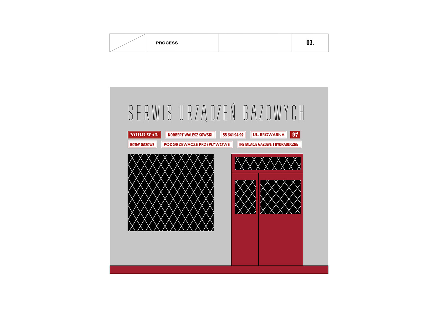 Custom Lettering graphic identity retail advertising storefront design