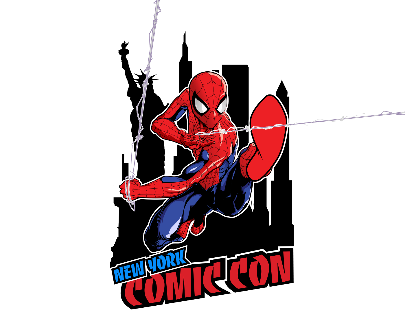 ILLUSTRATION  vector marvel spider-man venom nycc Illustrator photoshop t-shirt mockup