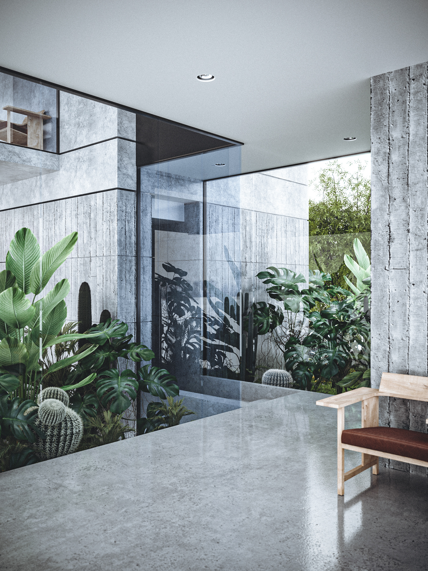 architecture Nature interior design  CGI 3dsmax vray breathing Interior Spaces