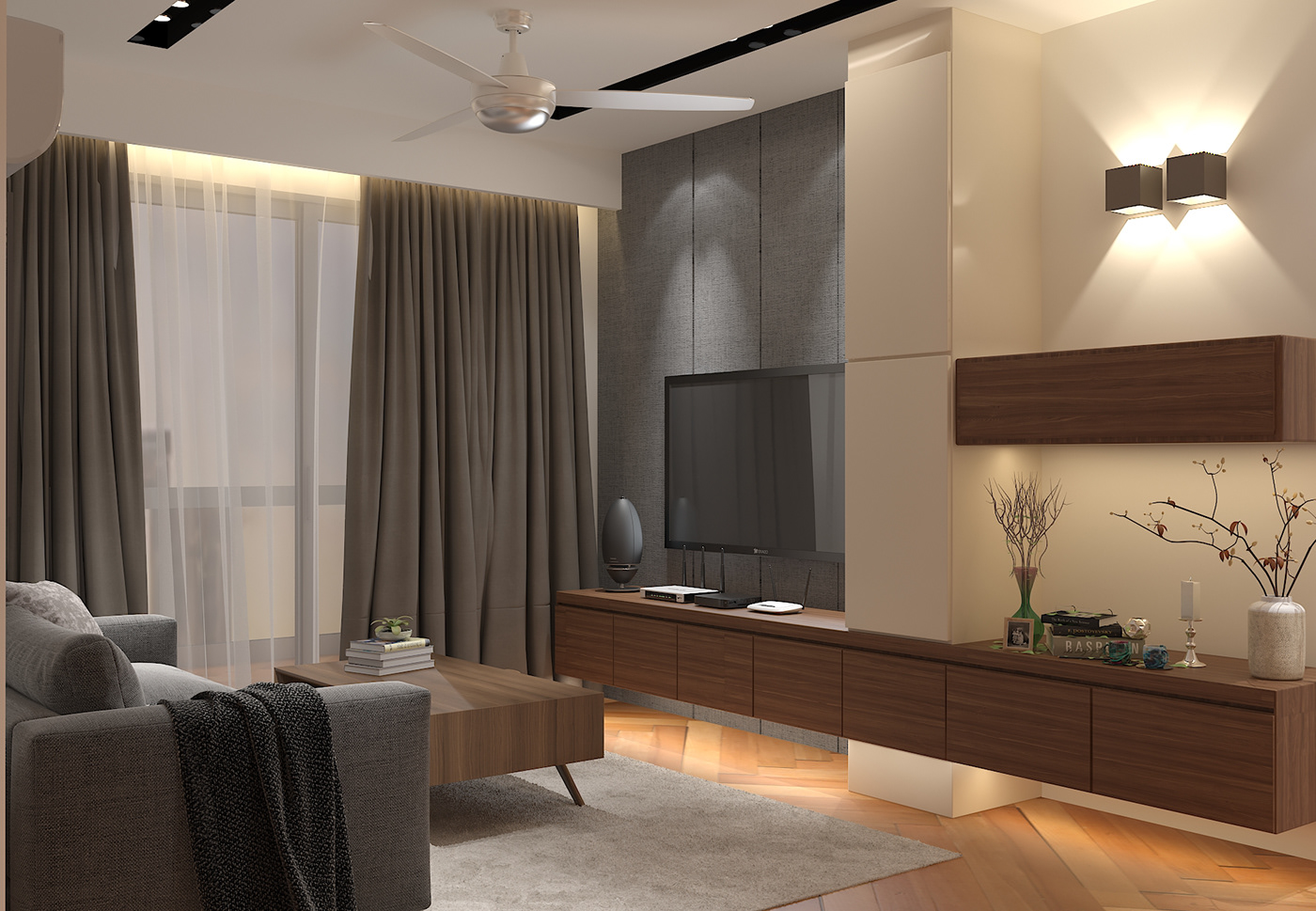 3D concept homedeco interior design  modern Show Unit showroom visualization Wall Frames wall panels