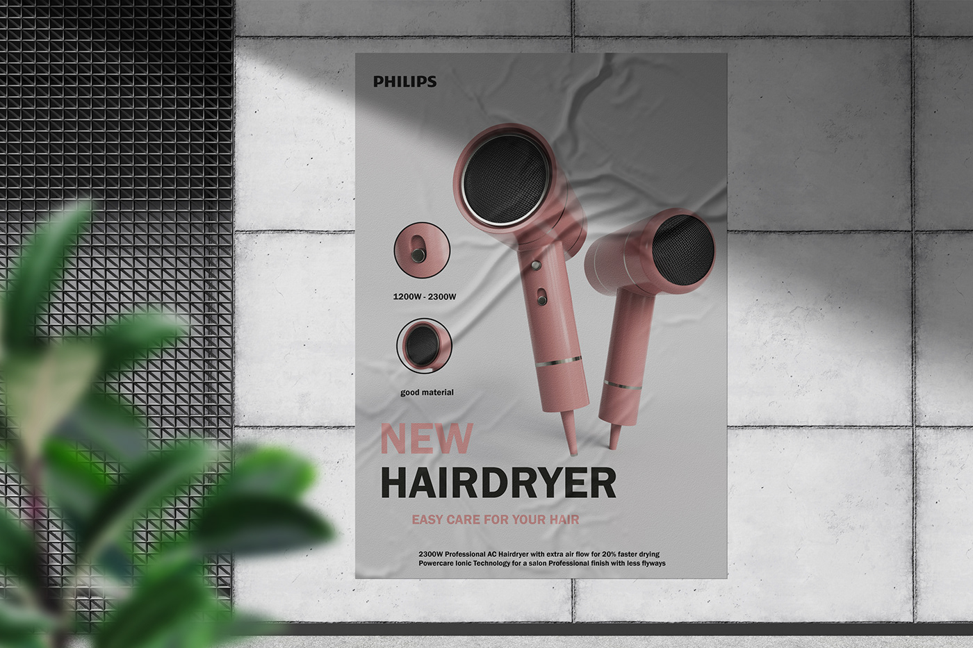 3d modeling visualization Hair Dryer product design  3d product modeling 3d Poster