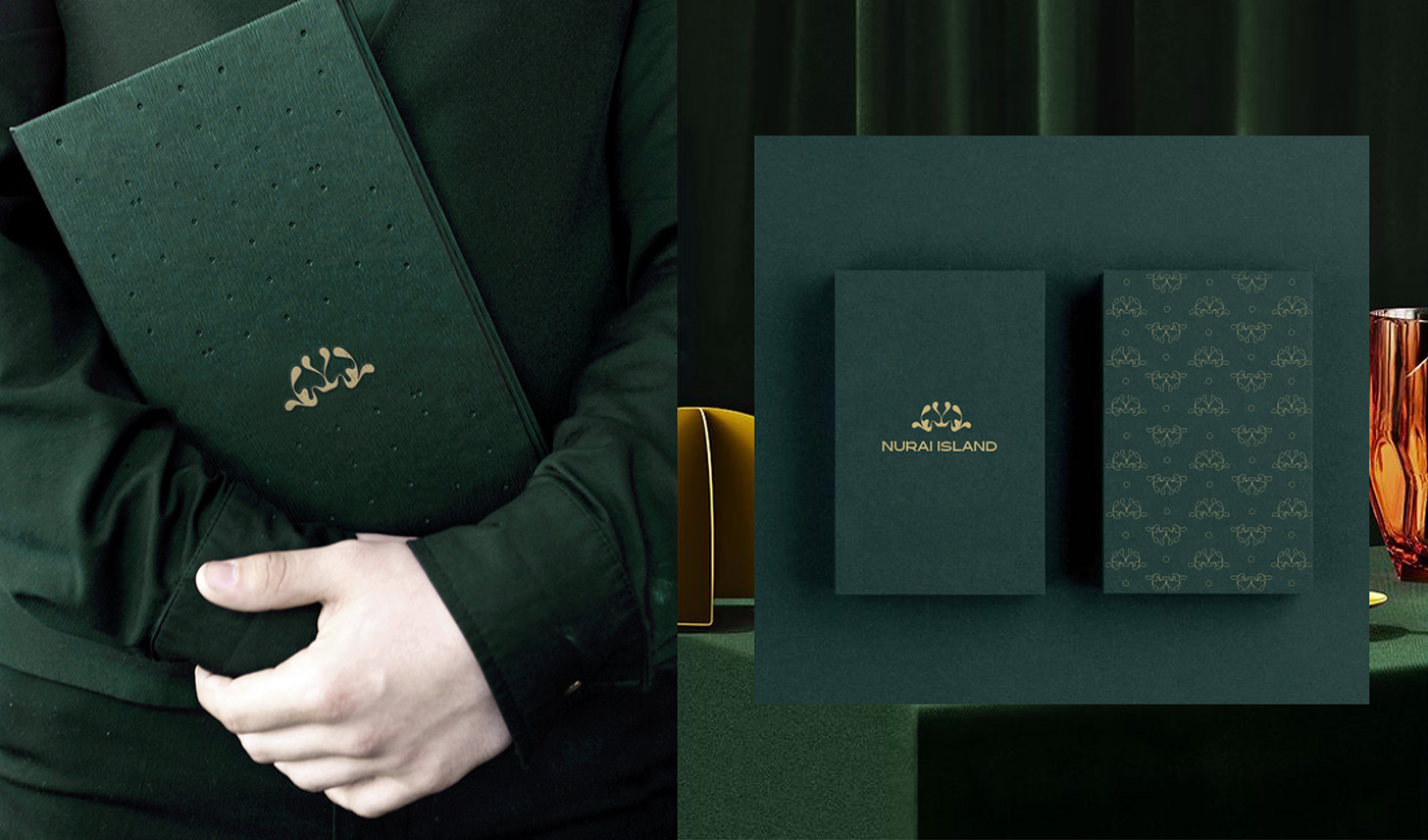 branding  logo resort luxury luxurylogo green colorful brand identity Logo Design ColourPalette