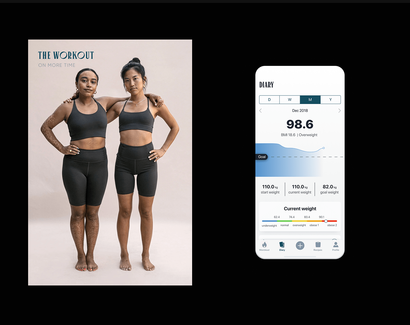 fitness branding  Web Mobile app sport Yoga Health workout trainer ui ux