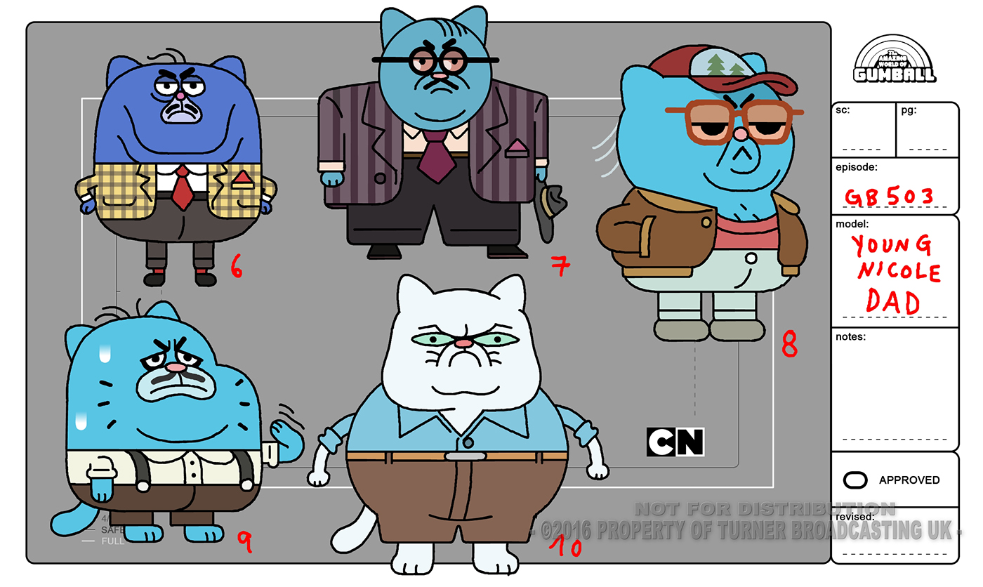 Character design  animation  cartoon network Gumball