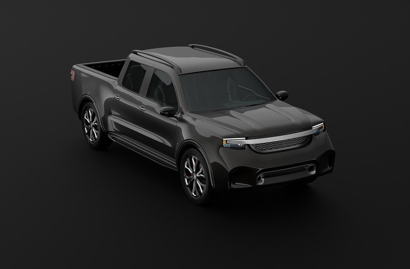 PICKUP Truck electric vehicle charging station Electric Car transportation Automotive design 3D visualization