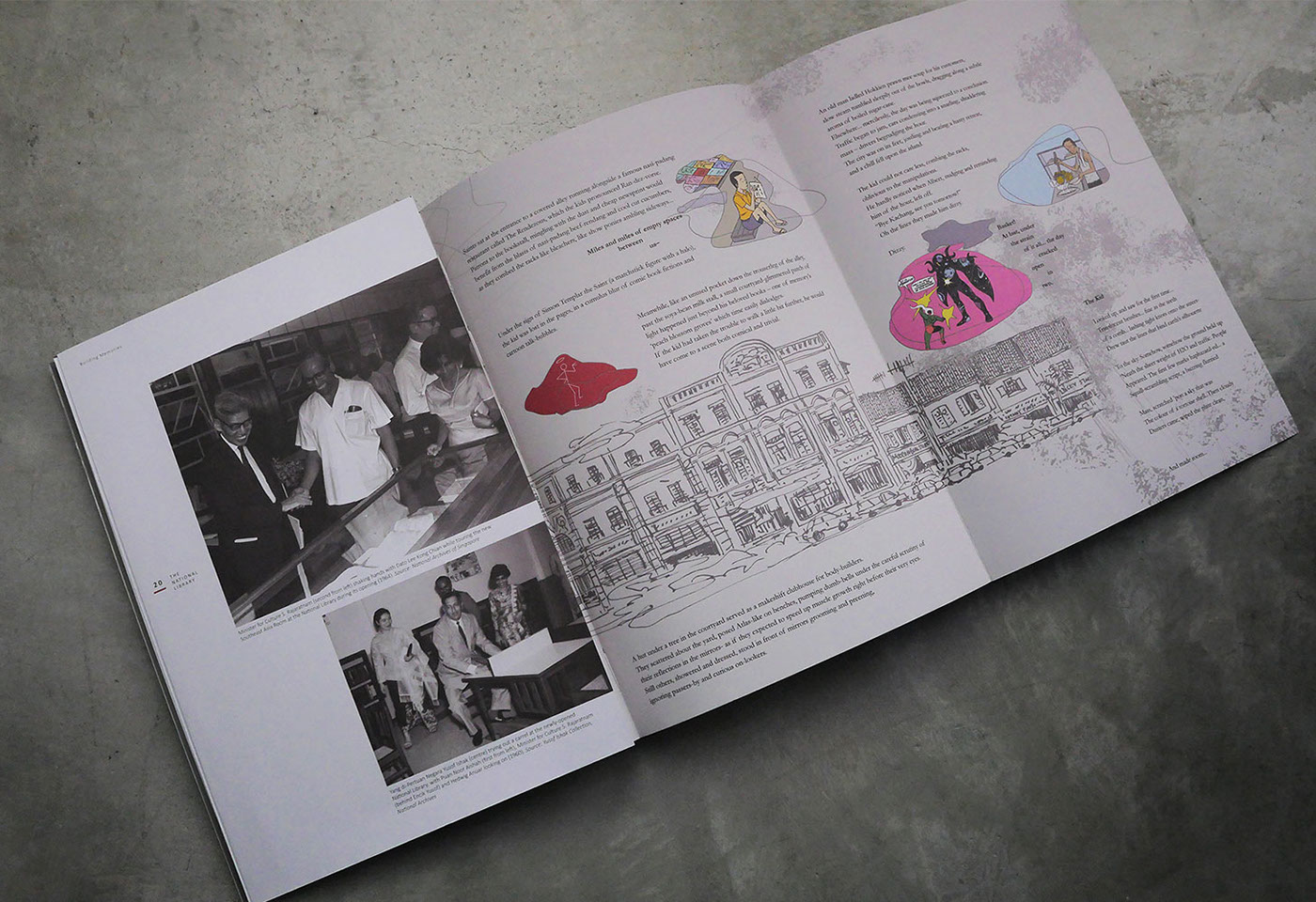 artbook illustrations Singapore Memories architecture Publications book design interactive interactive book singapore sg