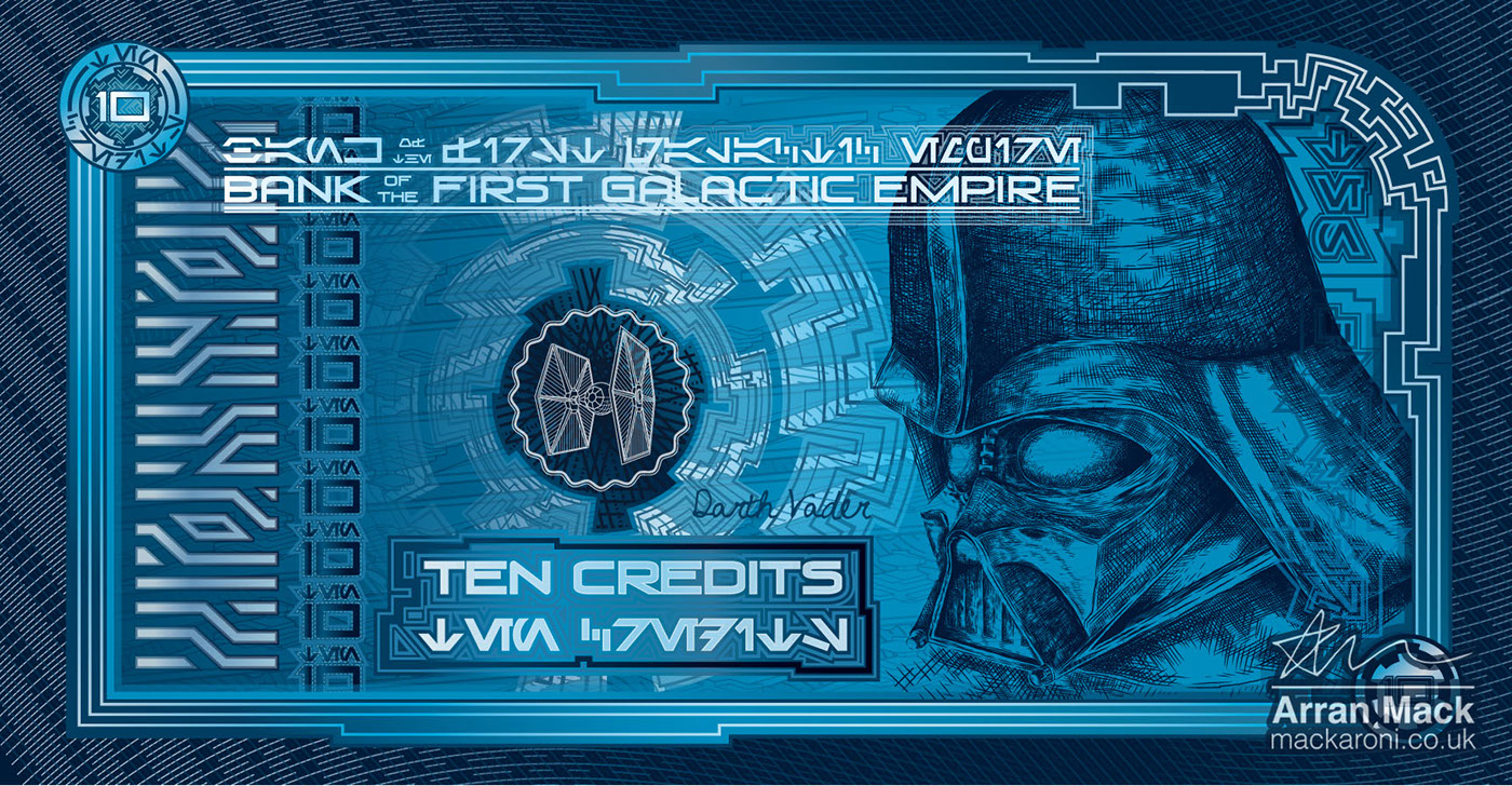 adobedraw galactic empire star wars jedi Empire Banknote