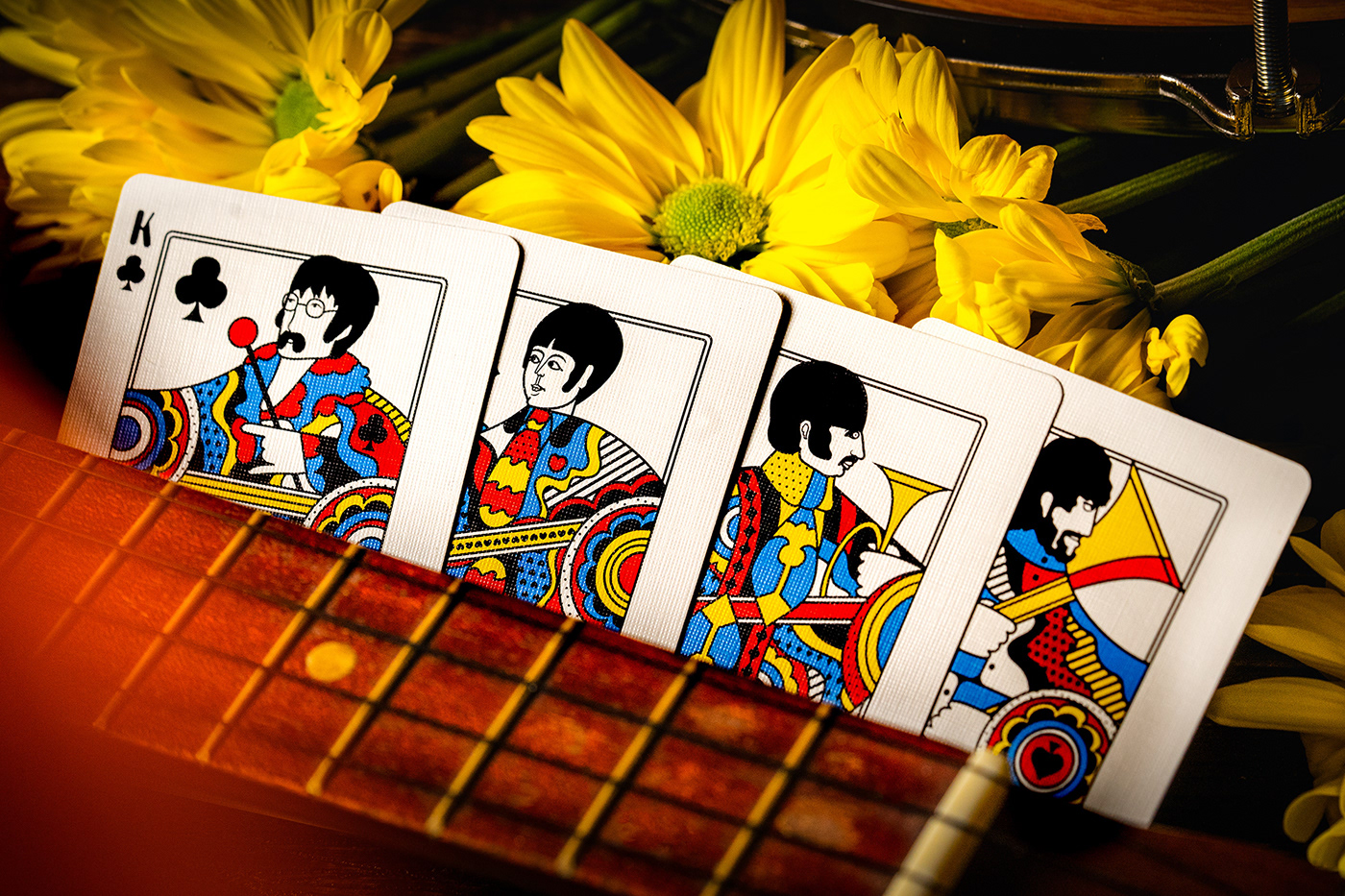 cards deck design game Packaging Playing Cards the beatles Yellow Submarine