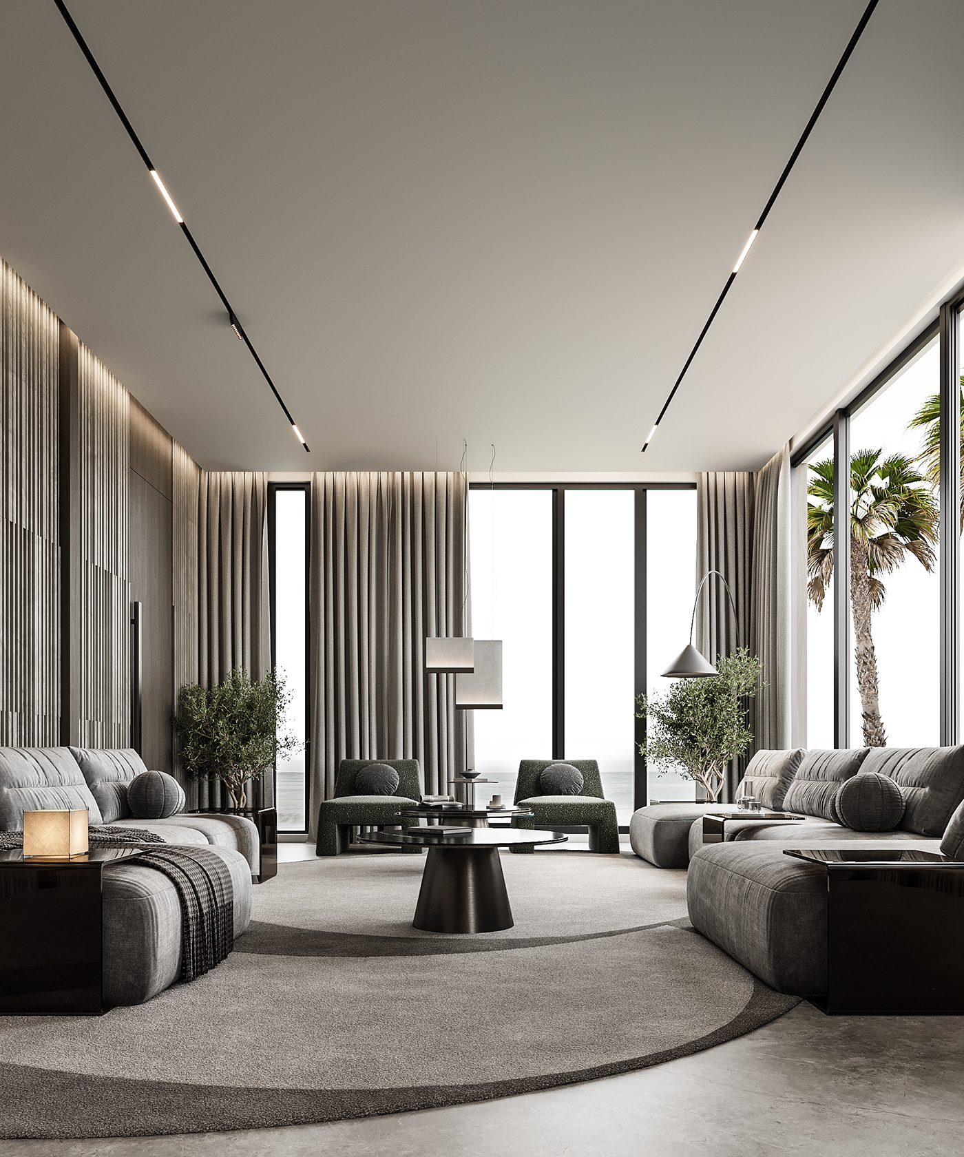 CGI visualization Render interior design  architecture archviz modern 3ds max living room dining