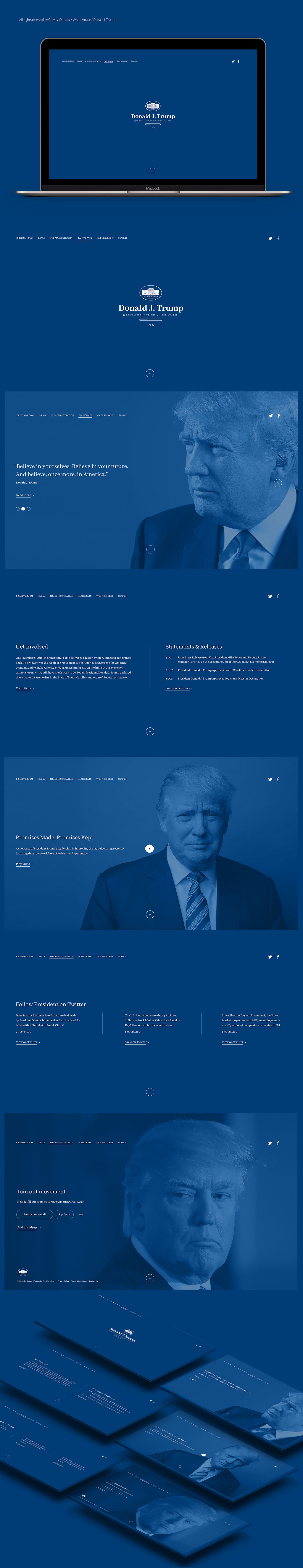 president minimal elegant usa Trump UI ux Web Website donaldtrump