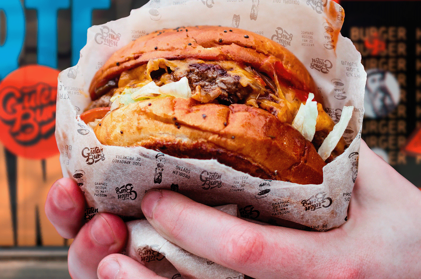 brand burger design gráfico Food  handmade identidade visual identity Logo Design Logotipo visual identity