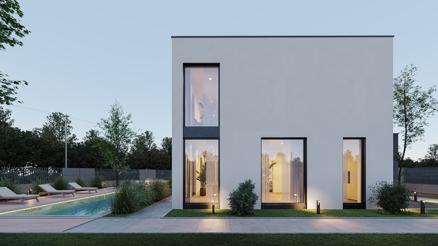 3ds max corona arhitecture exterior house 3D visualization corona render  3dsmax Render
