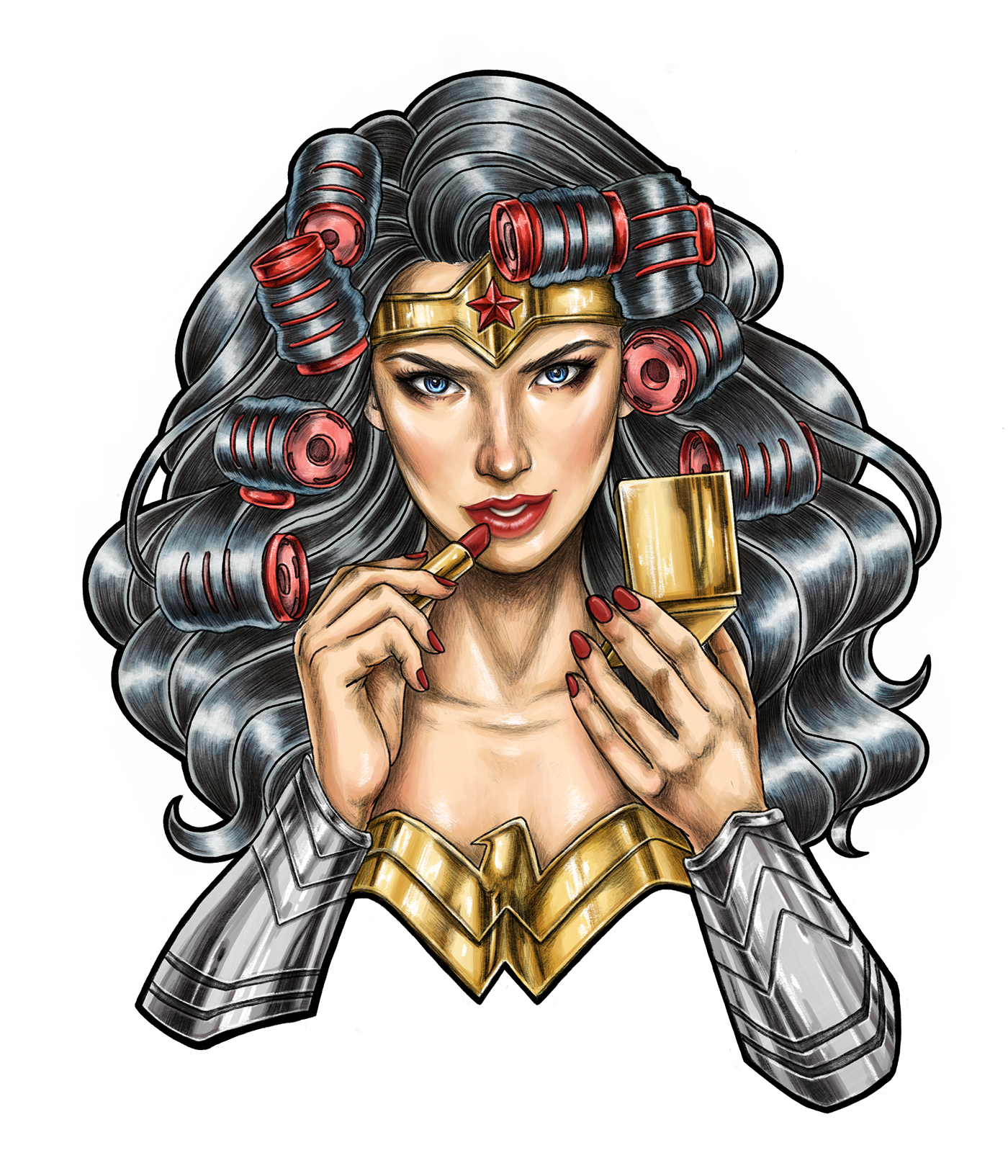 wonder woman Dc Comics fanart SuperHero Make Up female heroine justice league