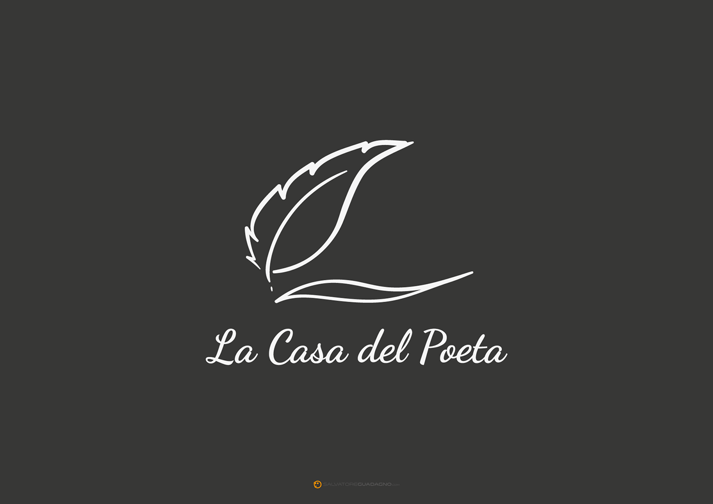 logo brand design poet feather lemon amalfi sea
