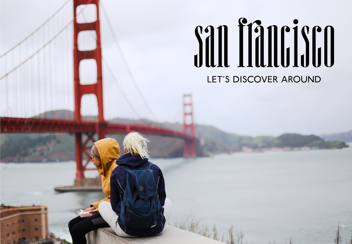 san francisco logo concept branding  Travel Guide golden gate bridge america California typography  