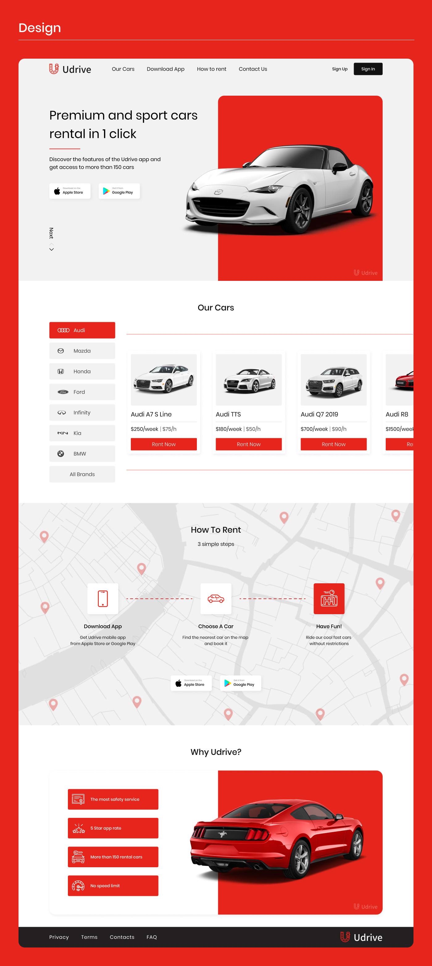 2D Animation animated Car rental Figma landing page modern ui design UI/UX Web Design  Website
