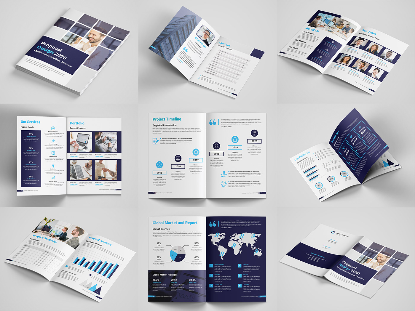 annual report branding  brochure Business Proposal company profile Corporate Identity Multipurpose Multipurpose Brochure template