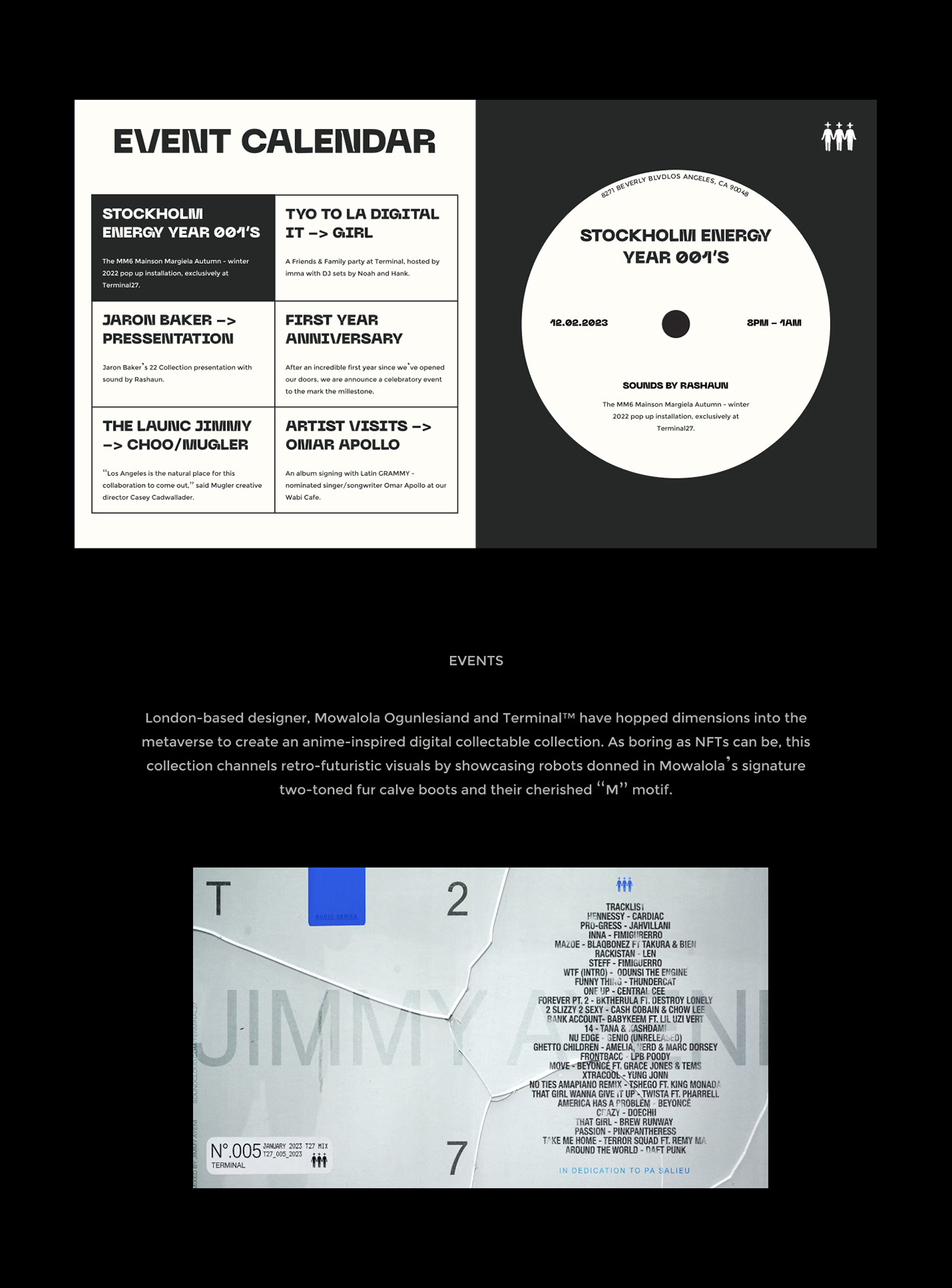 Fashion  landing page minimal modern music shop UI/UX Web Design 