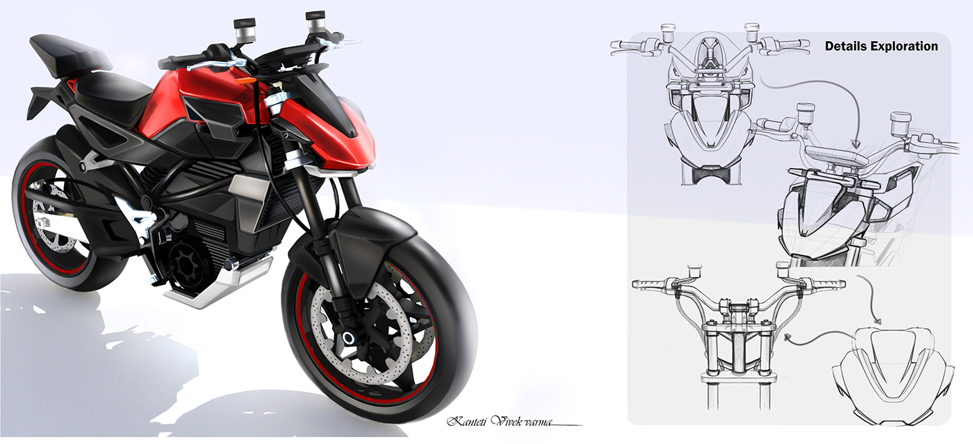 sketch motorcycle Transportation Design automotive   concept evdesign
