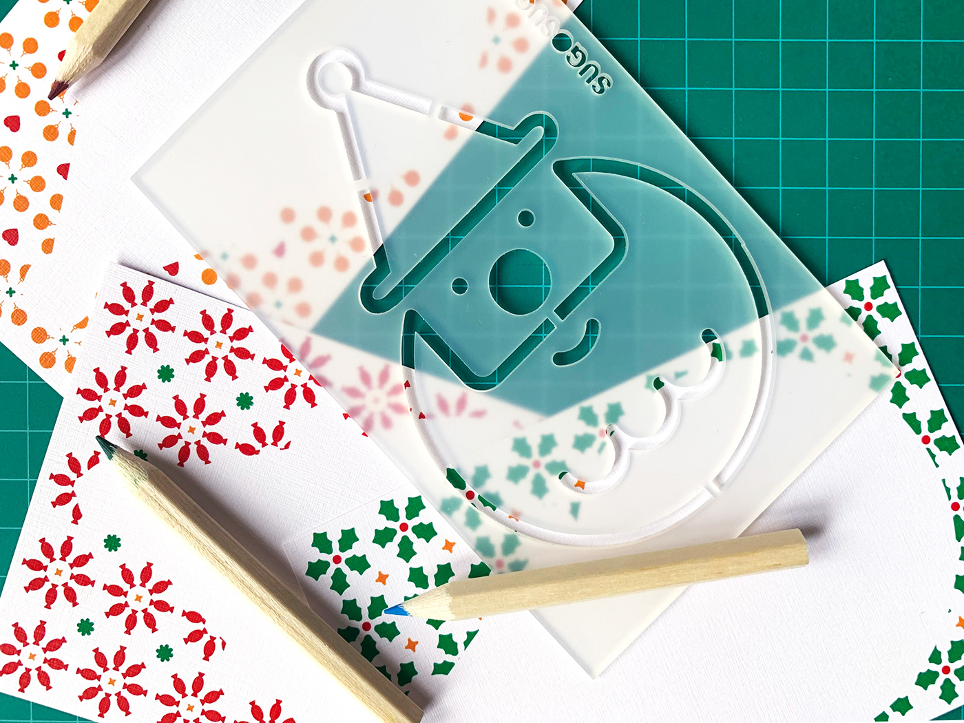 Christmas Creative Direction  DIY gift ILLUSTRATION  Packaging paper pattern print santa